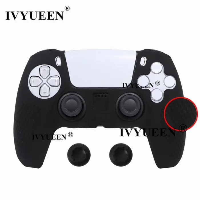 Image de Housse antidérapante silicone pour PS5 + capuchons joystick