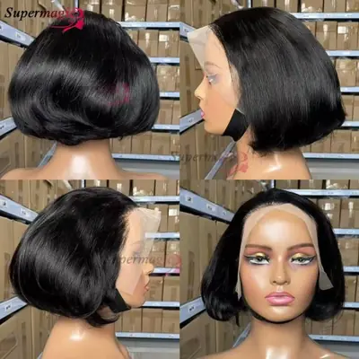 Image de Perruque Brune Droite 13x4 - Cheveux Humains 100% Vietnamien