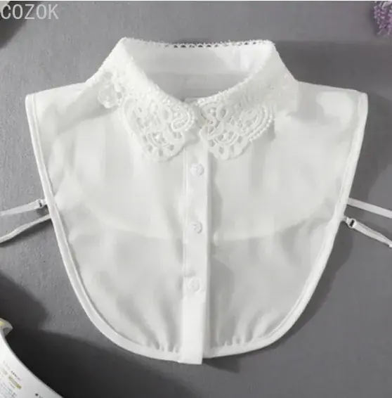 Image de Faux Col Vintage Réglable avec Dentelle pour Femme