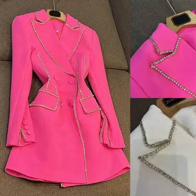 Image de Blazer Robe Perles - Ensemble 1 Pièce Élégant