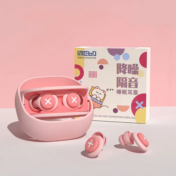 Image de Bouchons d'oreilles anti-bruit en silicone - Sommeil & Protection auditive