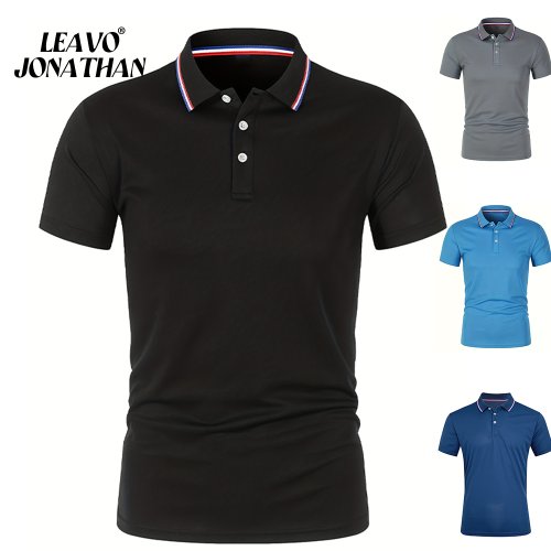 Afbeelding van Zomerse Heren Business Poloshirt Korte Mouw - Lichte, Ademende Casual Golfshirt voor Mannen en Vrouwen 2024