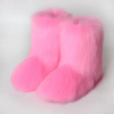 Image de Bottes d'Hiver Fausse Fourrure Femme - Chaudes & Confortables