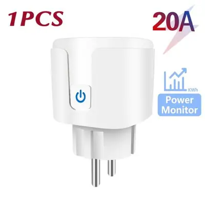 Image de Prise WiFi Tuya 16A/20A - Contrôle à distance & suivi de consommation