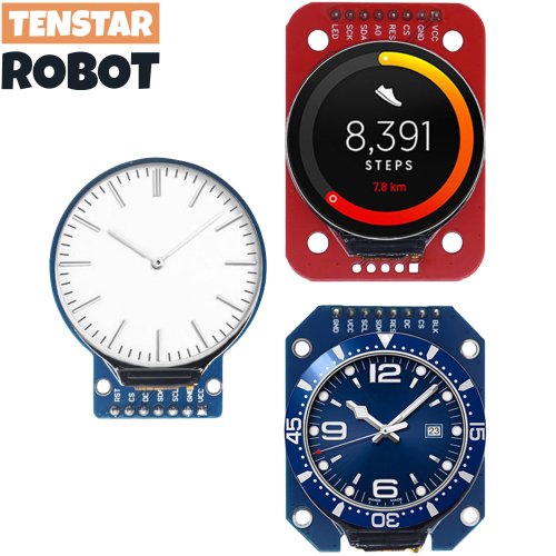 Bild von TFT-Display 1,28 Zoll TFT-LCD-Anzeigemodul Runde RGB 240 * 240 GC9A01 Treiber 4-Draht-SPI-Schnittstelle 240 x 240 PCB