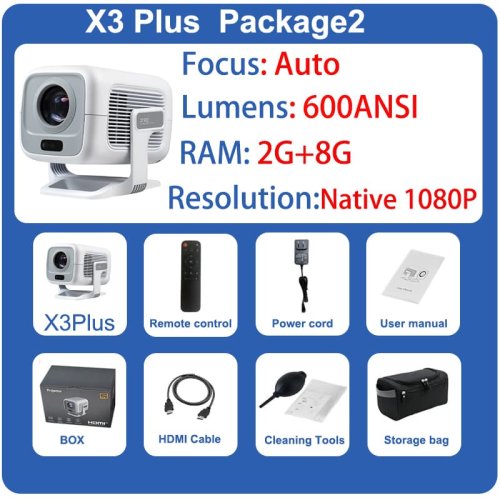 Imagen de Proyector LED 4K HD con WiFi para Hogar y Exterior