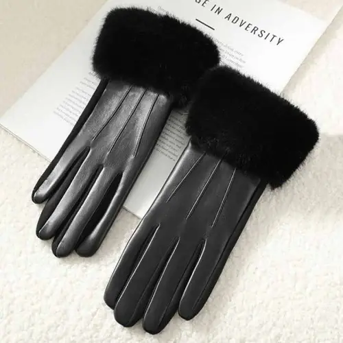 Image de Gants Hiver Femme Luxe - Écran Tactile & Fausse Fourrure