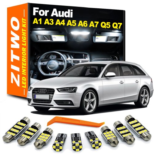 Imagen de Kit Completo de Bombillas LED para Interior de Coche - Accesorios para Audi A1, A3, A4, A5, A6, A7, Q5, Q7 y Modelos Específicos