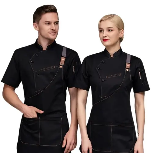 Image de Uniformes de Chef Professionnels - Vêtements de Cuisine Noir