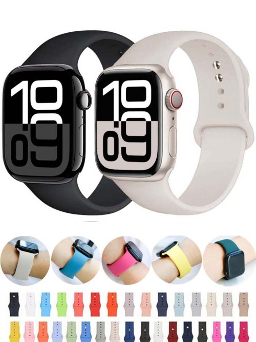Image de Bracelet Silicone pour Apple Watch - Tous Modèles & Tailles