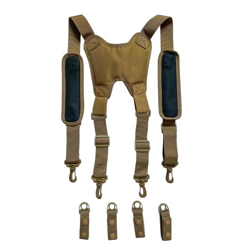 Image of Melotough Tactical Harness: Durable 1.5-Inch Police Suspenders with Adjustable Duty Belt Support for Men