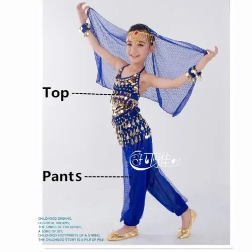 Image de Costume de Danse du Ventre pour Enfants - 6 Couleurs