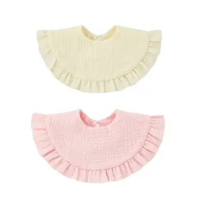 Image de Bavoirs Bébé Coton Doux & Dentelle - 2 Pièces