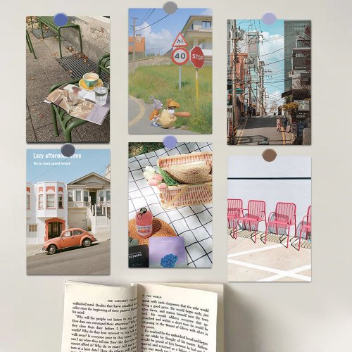 Zdjęcie 10/20 SZTUK Romantyczne Naklejki Plakaty z Znaczkami Życie Harajuku Fotografia Pocztówka Ściana Dekoracja Domu Obrazy Artystyczne 10×15CM