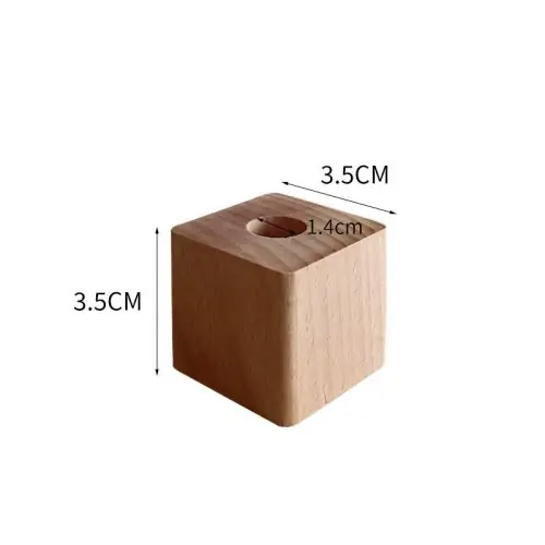 Image de Porte-Stylo en Bois Carré Créatif