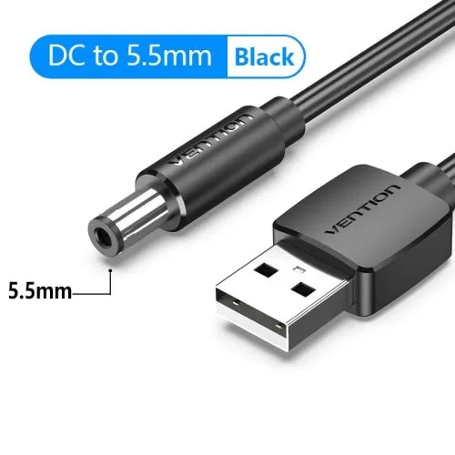 DC auf 5,5 mm Schwarz