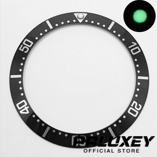 Imagen de Pendiente 38mm * 30,6mm cerámica de buceo de alta calidad/aluminio 1 Uds inserto de bisel para NH35 ...