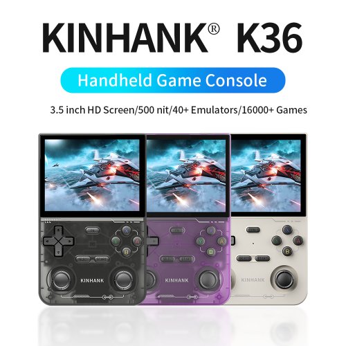 Imagen de Consola Portátil Retro K36 con Emulador de 16000 Juegos para PS1, PSP, Dreamcast, N64, Saturn y Más - Pantalla IPS de 3.5 Pulgadas a 500 Nit