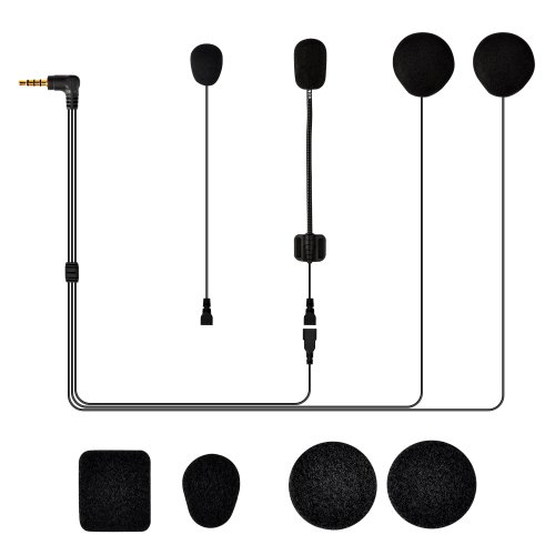 Immagine di Cuffie con Altoparlante Fodsports per Casco Moto FX4 V6S con Microfono Rigido e Flessibile e Interfono Bluetooth