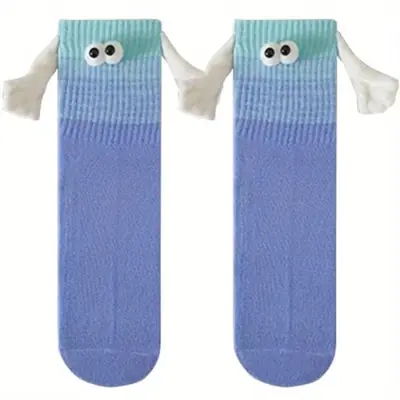 Image de Chaussettes Magnétiques Couleur Dopamine - Couple Drôle & Original