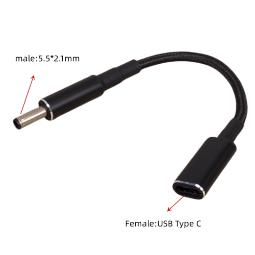 Imagen de Conector adaptador de corriente para ordenador portátil tipo C de 65W, conector USB tipo C a cargado...