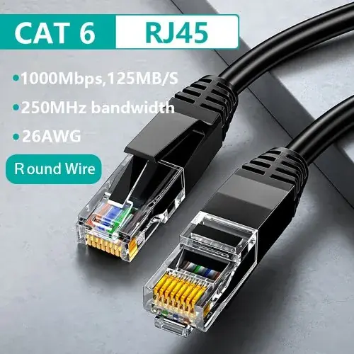 Image de Câble Ethernet CAT6 Plat - Connexion Rapide & Stable