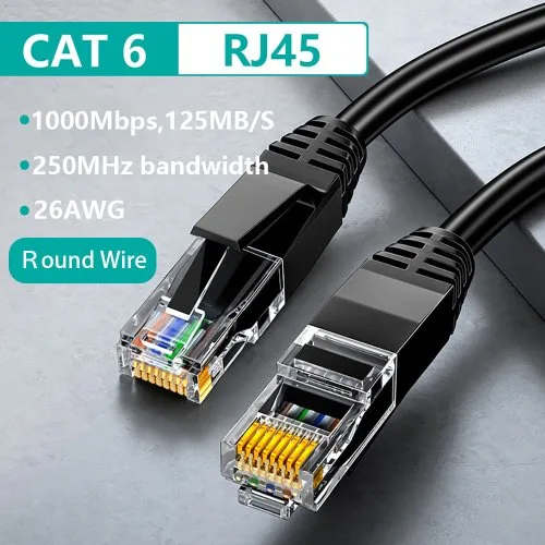 Zwart rond kabel