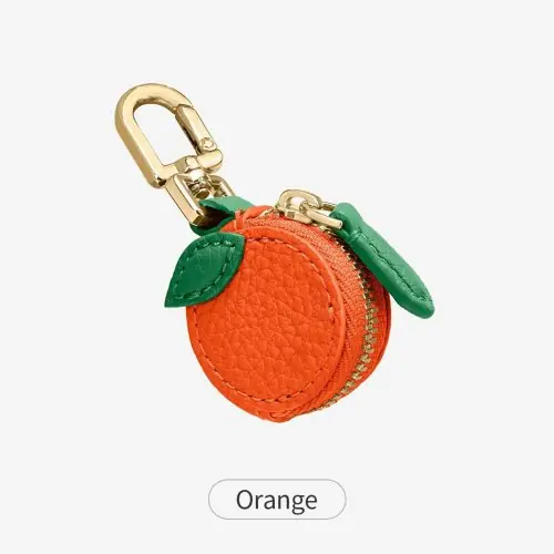 Image de Mini Pendentif Orange en Cuir PU - Accessoire de Sac Tendance