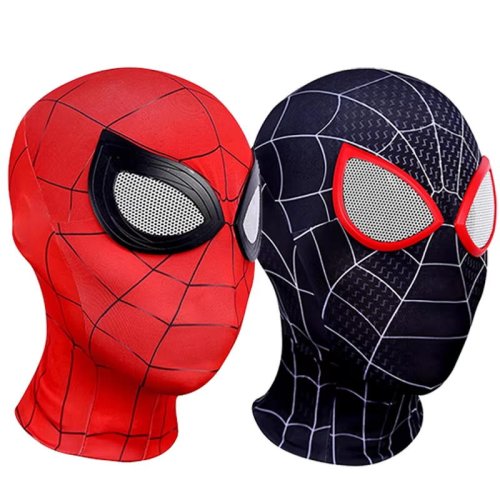 Spider-Man Maske Miles Morales – Offizielles Cosplay-Kostüm für Erwachsene, Jungen und Mädchen zum Karneval, Halloween und Superhelden-Events