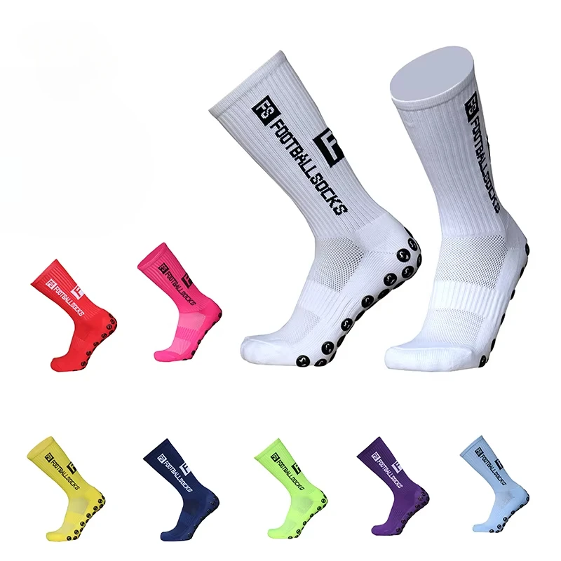Immagine di Calzini da Calcio con Ventosa in Silicone Antiscivolo – Nuovo Stile Rotondo per Sportivo Uomo e Donna, Ideali per Calcio, Baseball e Rugby