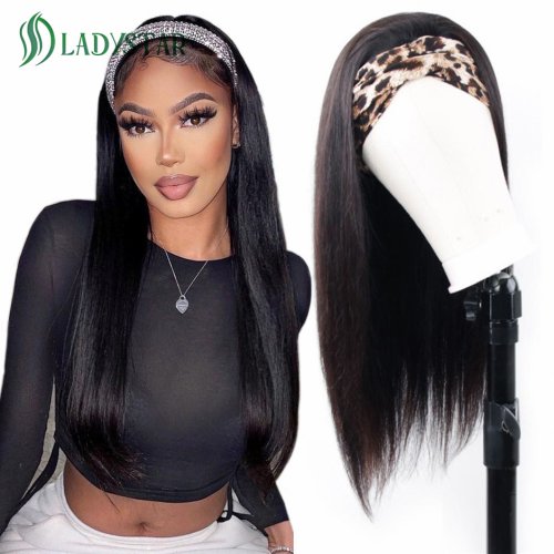 Immagine di Parrucca Brasiliana in Capelli Umani Remy Lisci con Fascia – Parrucca Naturale e Leggera per Donne