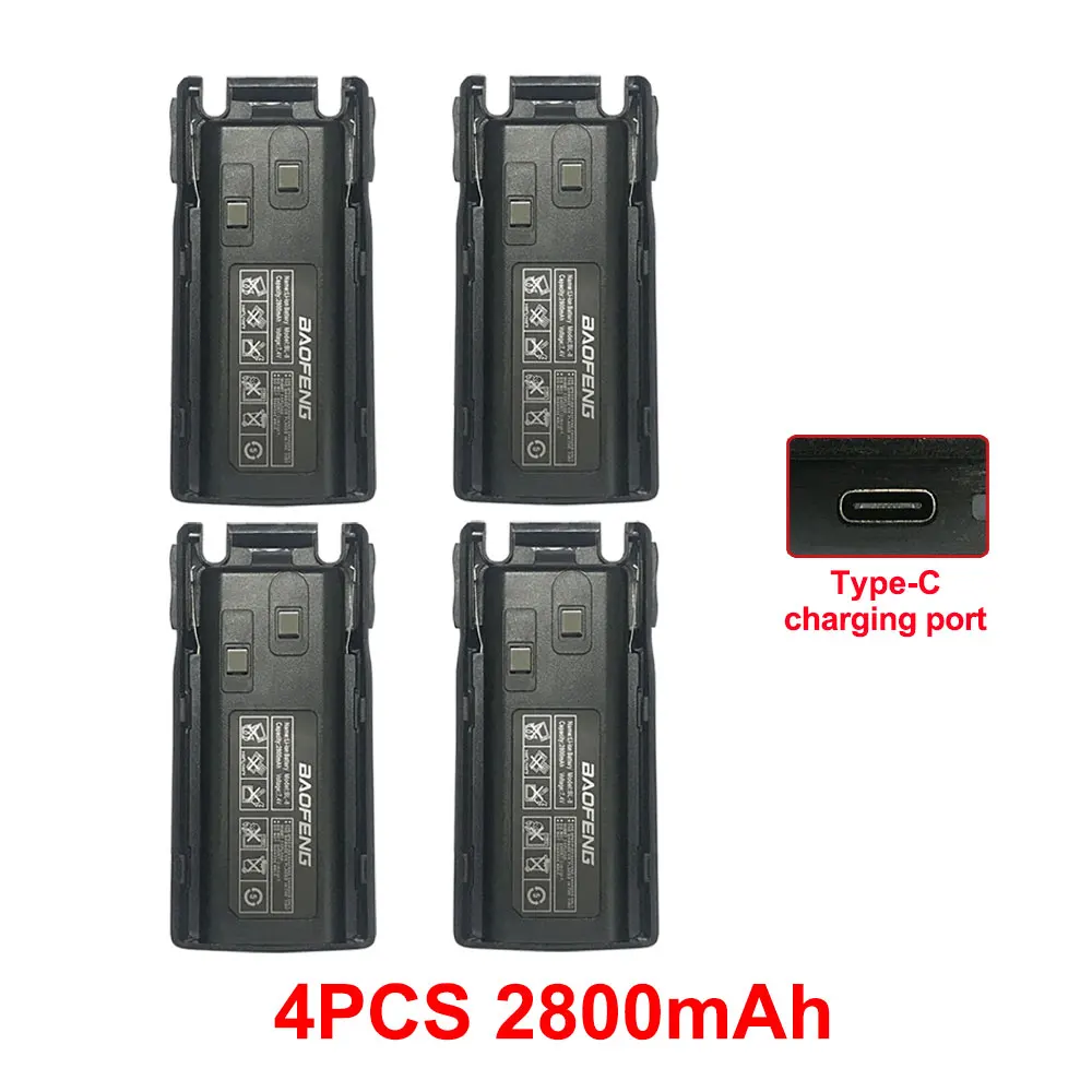 4Pcs-2800mAh batería