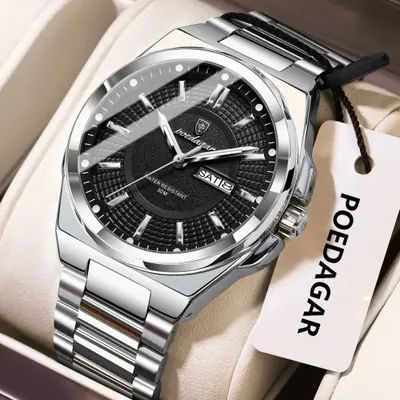 Image de Montre Homme Classique Acier Inoxydable - Élégante & Fonctionnelle
