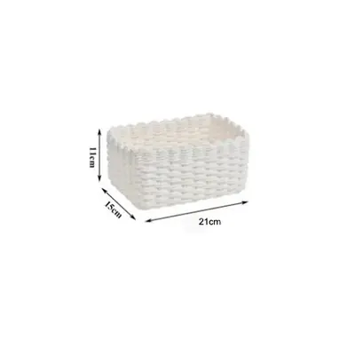 Image de Panier de Rangement Rond en Papier Tressé - Déco Élégante & Pratique