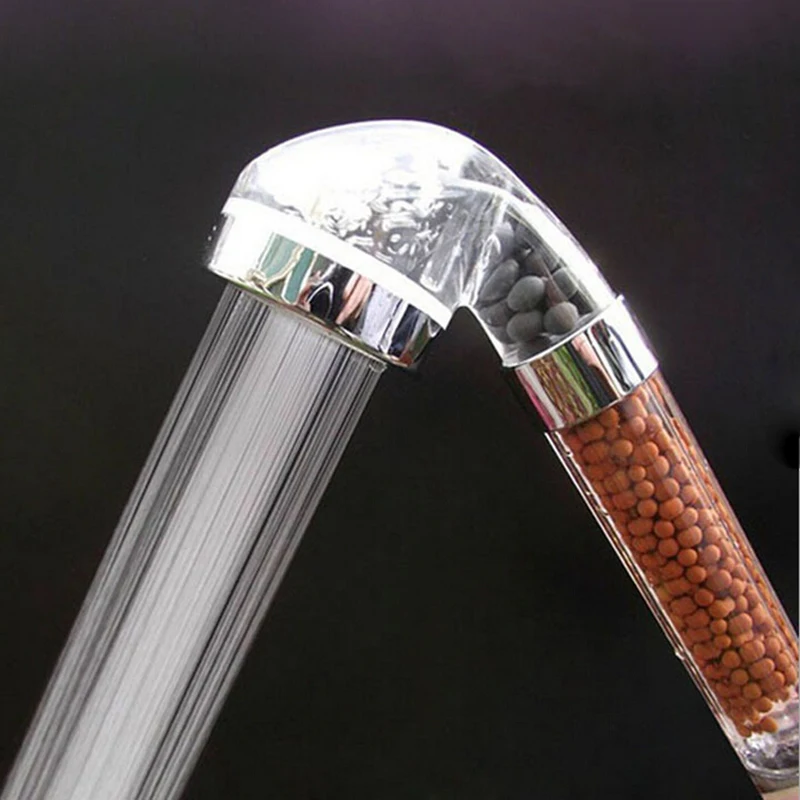 Imagen de ATWFS Filtro de ducha anión turmalina supercargado súper ahorro de agua cabezales de ducha ducha de mano filtro de Spa 088