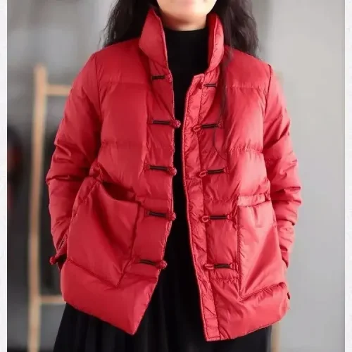 Afbeelding van Vintage Gewatteerde Pufferjack Winter Warm Lichtgewicht Parka Winddichte Bovenkleding Winter Clothestrends Jas Nieuw