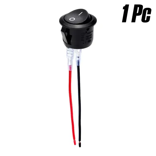 Image de Interrupteur Marche/Arrêt 12V - Mini Bascule Circulaire pour Voiture et Camion