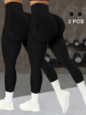 Image de Leggings Yoga Taille Haute Femme - Contrôle du Ventre & Confort