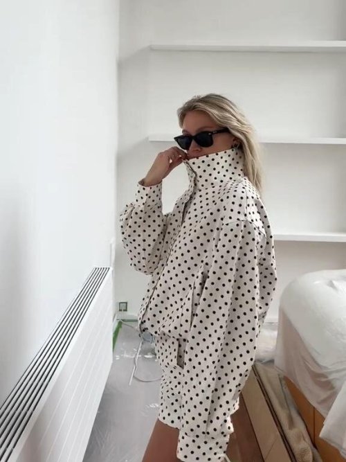 Afbeelding van Polkadot 2-delig set voor dames – Stijlvol en comfortabel