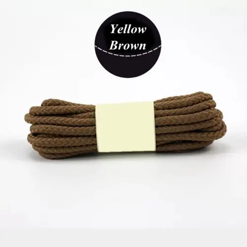 Image de Lacets de Chaussures Ronds Solides - Idéaux pour Randonnée et Outdoor