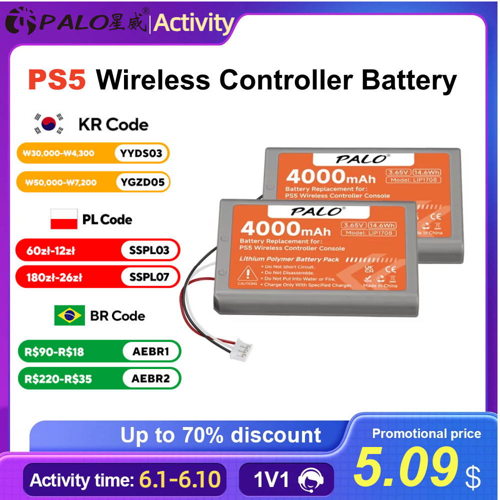 Immagine di Batteria 4000mAh per Controller PS5 - Durata Estesa per DualSense
