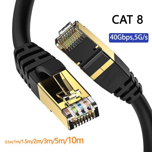 Image de Câble Ethernet Cat 8 Ultra Rapide 40 Gbps