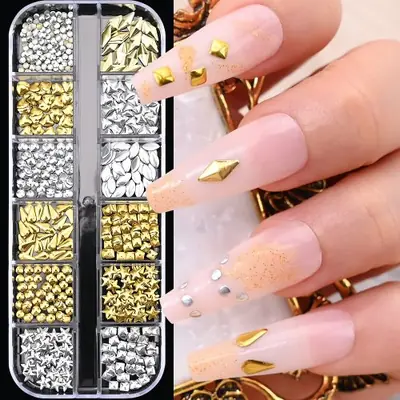 Image de Déco Ongles 3D Étoiles & Croix - 1000 Pièces Y2K