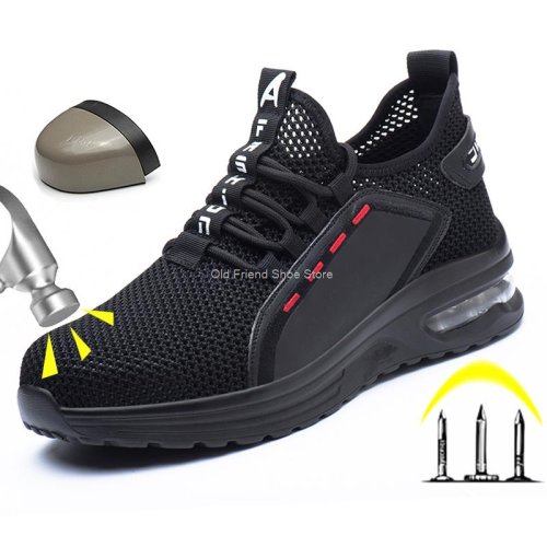 Immagine di Scarpe Antinfortunistiche da Lavoro con Punta in Acciaio per Uomo e Donna: Leggere, Traspiranti e Resistenti a Schiacciamento e Foratura
