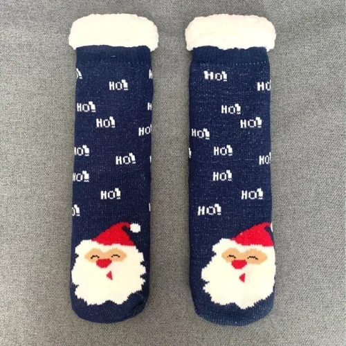 Immagine di Calzino soffice e sfocato da donna, regalo di Natale invernale, caldo peluche, antiscivolo, per dorm...