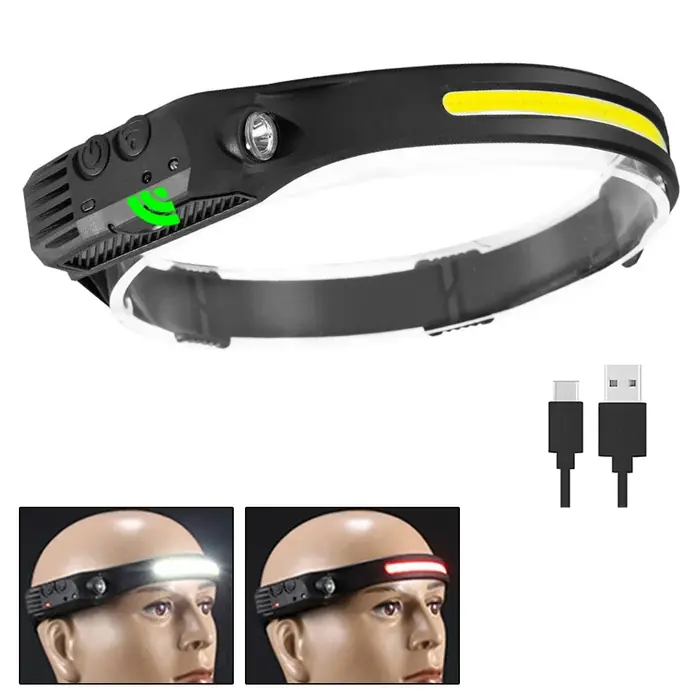 Image de Lampe Frontale LED Rechargeable - Lumière Puissante pour Outdoor