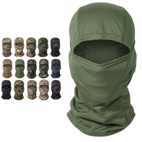 Immagine di Passamontagna Tattico Multicam con Maschera Integrale: Copri Scudo per Ciclismo, Caccia e Outdoor – Cappello Mimetico con Sciarpa Multifunzione