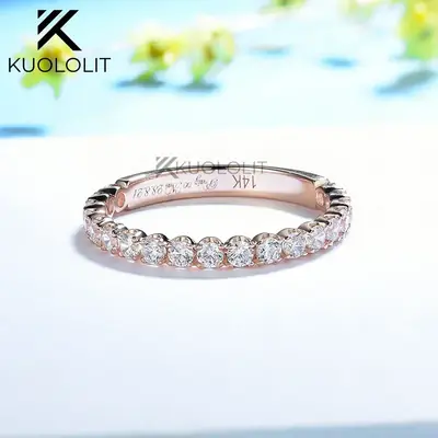 Image de Bague Moissanite 0.65ct en Or Rose - Éternité & Fiançailles