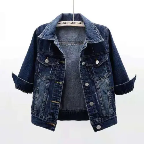 Image de Veste en jean femme courte - Style décontracté & coloré