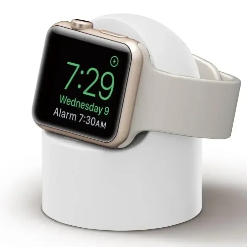 Zdjęcie Ładowarka do Apple Watch – Trwała, Silikonowa Podstawka z Trybem Nocnym